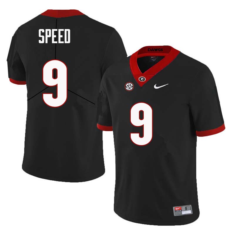 Men Georgia Bulldogs #9 Ameer Speed College Football Jerseys Sale-Black - Click Image to Close